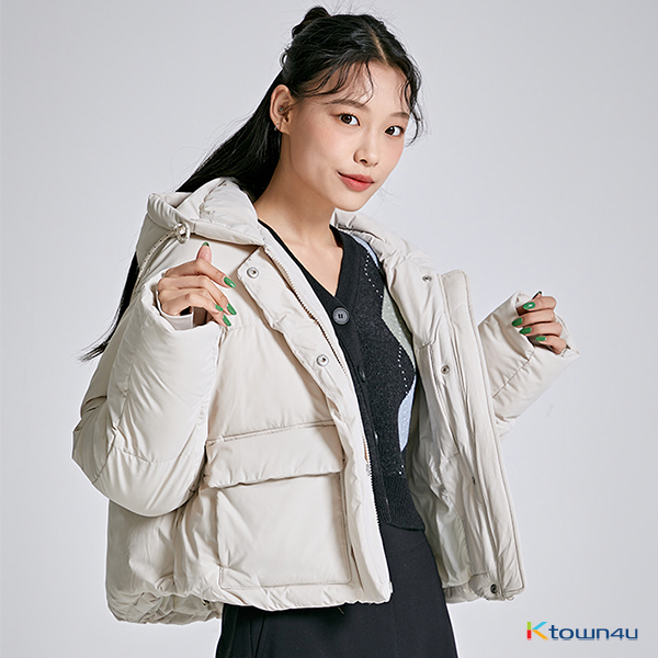 [SPAO] HONEY HOOD CROP PUFFER