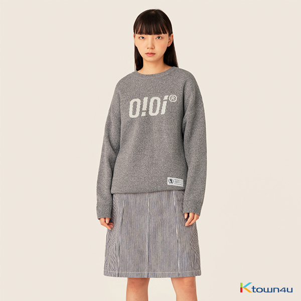 OIOI LOGO KNIT GREY