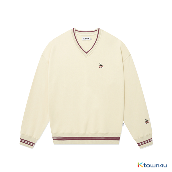 ★KIRSH★ Big Cherry Applique Sweatshirt Ivory BIG CHERRY APPLIQUE SWEATSHIRT [IVORY] - KIRSH | 60% - Asian