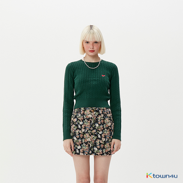 Small Cherry Round Knit KA [Green]
