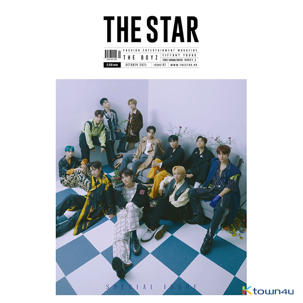 THE STAR 2021.10 (Cover Front : SNSD Tiffany Young/ Cover Back : THE BOYZ/ Contents : THE BOYZ 40p) (THE BOYZ`s 11 photo cards with autographs inside)
