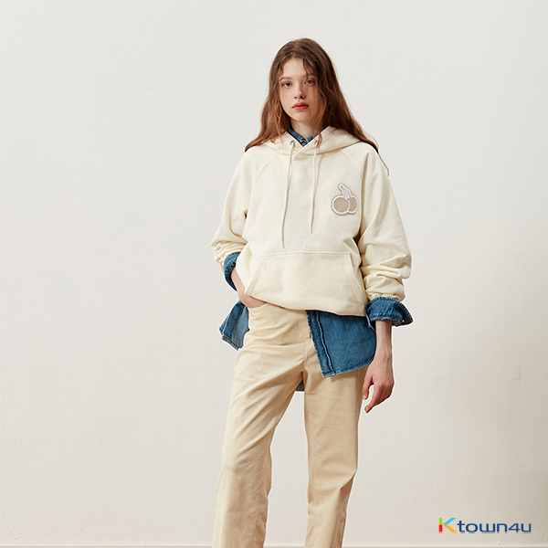 Uni Middle Cherry Pocket Hoodie KA [Light Beige] - ktown4u.com