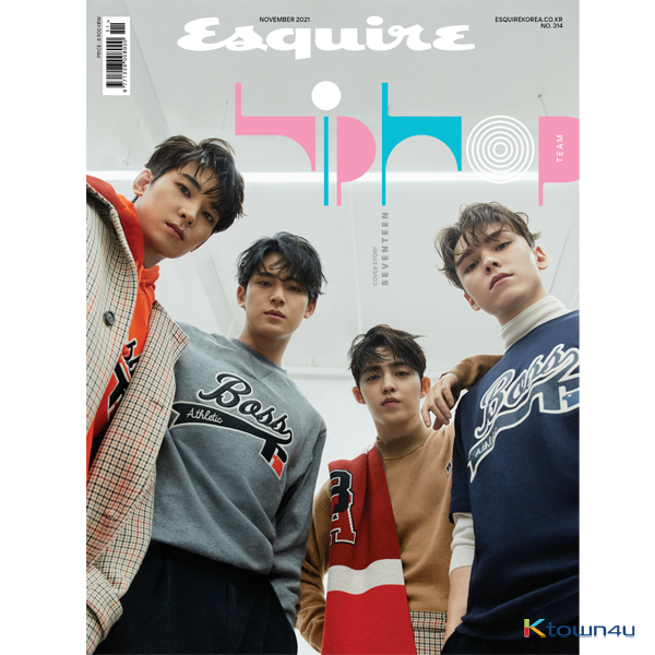ESQUIRE 2021.11 A Type (Cover : SEVENTEEN HipHop Team (S.Coups , WonWoo , MinGyu , Vernon) / Content : 책속의 책 22p )