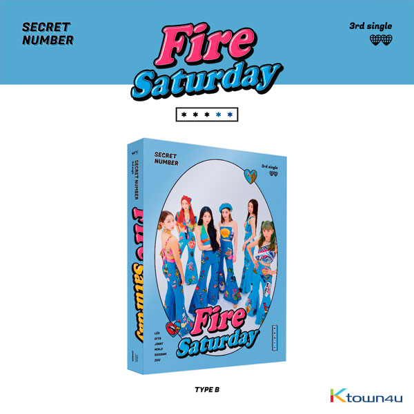SECRET NUMBER - シングルアルバム 3集 [Fire Saturday] (TYPE B Ver.)