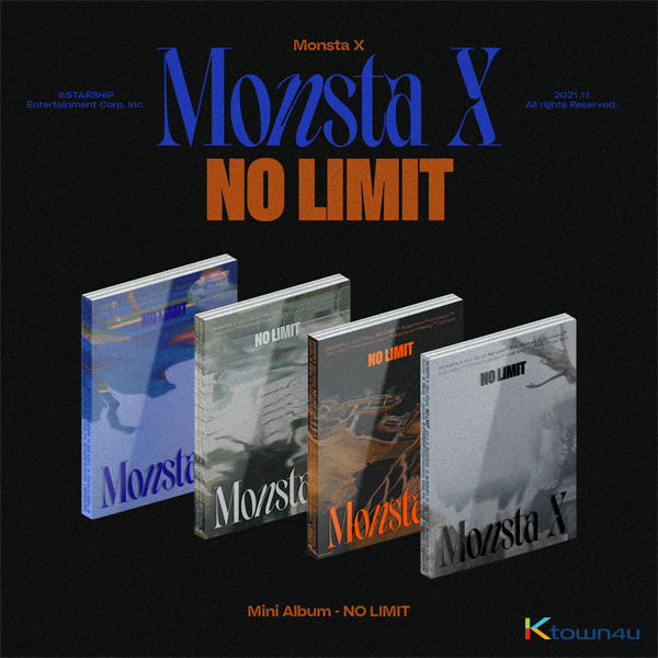[全款 裸专] [4CD 套装] MONSTA X - 迷你专辑 Vol.10 [NO LIMIT] (Ver.1 + Ver.2 + Ver.3 + Ver.4)_jooheonbar_李周宪吧