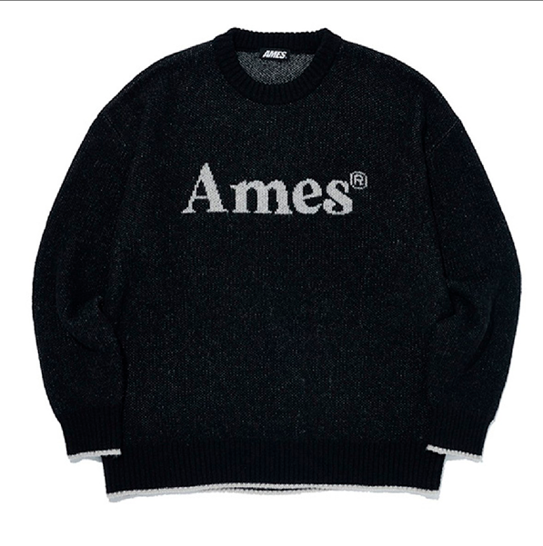 12) Colored Logo Knit [BK]