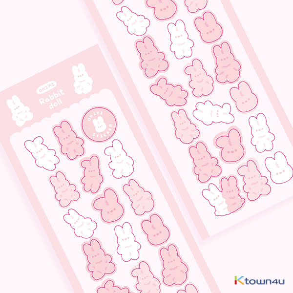 Rabbit doll sticker