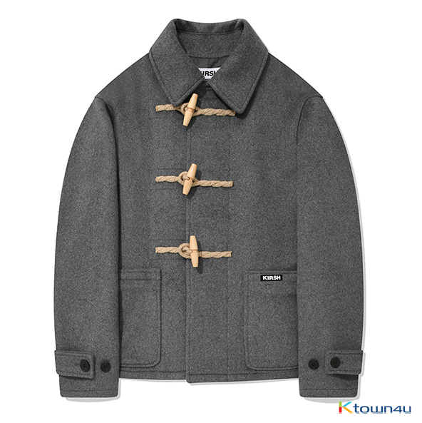 4) Half Wool Duffle Coat [Gray]