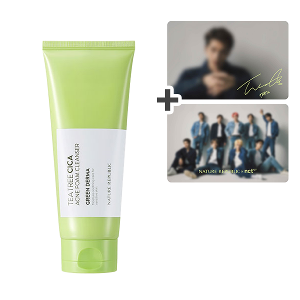 [NCT127 TaeIl EVENT] Green Derma Tea Tree Cica Acne Foam Cleanser