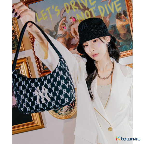 MLB Korea Monogram Jacquard Hobo Bag, New York Yankees 9 Colors