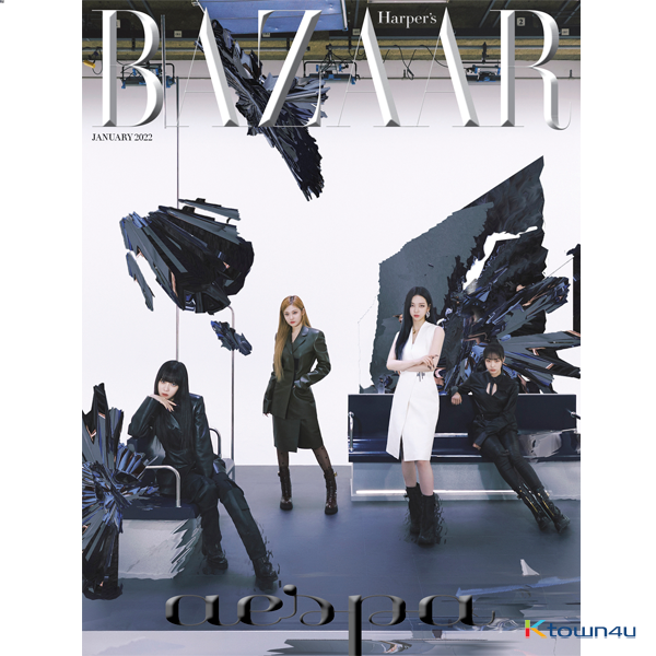 [FC MAGAZINE] HARPER`S BAZAAR 2022.01 B TYPE (Cover : aespa / Contents : aespa 16p, THE BOYZ : JUYEON YOUNGHOON 10p)