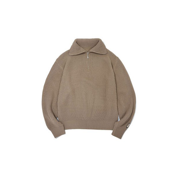ktown4u.com : AQO BEAR HALF ZIP-UP KNIT [3COLORS]