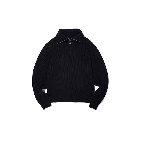 AQO STUDIO SPACE ★Bear Cable Half Knit ktown4u.com : AQO BEAR HALF ZIP-UP KNIT [3COLORS]