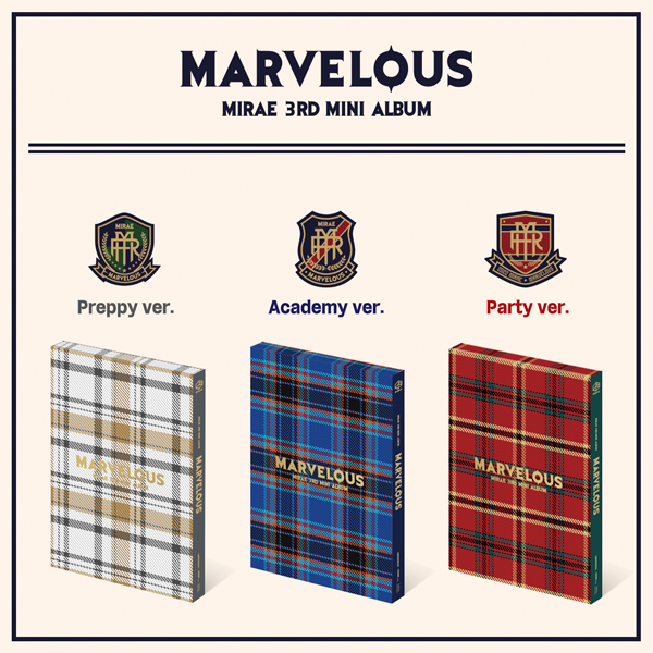 [3CD SET] [Promotion Event] MIRAE - Mini Album Vol.3 [Marvelous] (Preppy ver.+ Party ver. + Academy ver.)