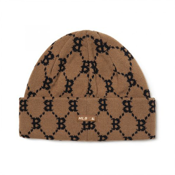  Monogram Diamond Beanie B [D.Beige]