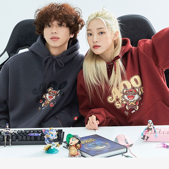 ktown4u.com : AQO X LoL Ziggs Boksil Hoodie [2colors][Fleece