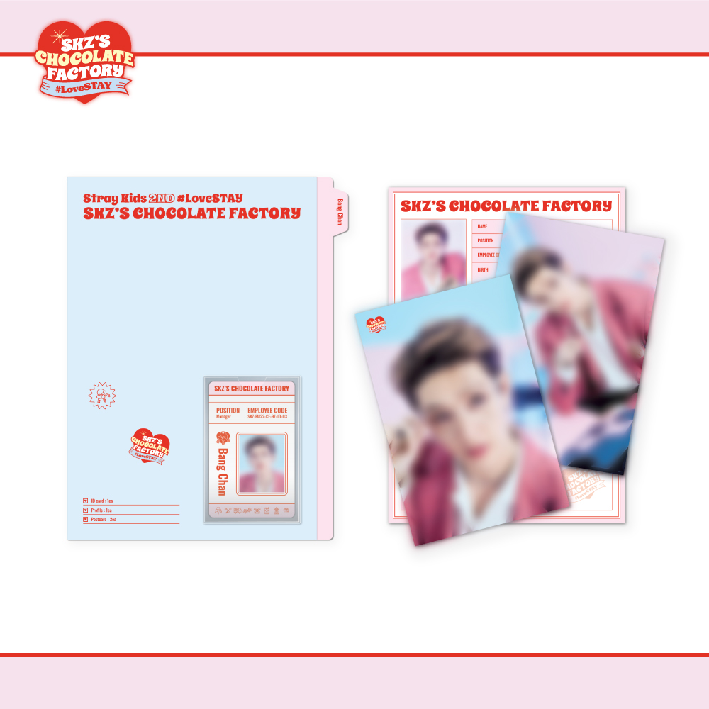 [SKZ GOODS] Stray Kids - POSTCARD & ID CARD & PROFILE FILE SET [2ND #LoveSTAY 'SKZ'S CHOCOLATE FACTORY'] (1 benefit : 1 item)