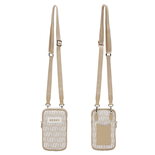DNA Monogram Pouch Crossbody Bag [Beige]