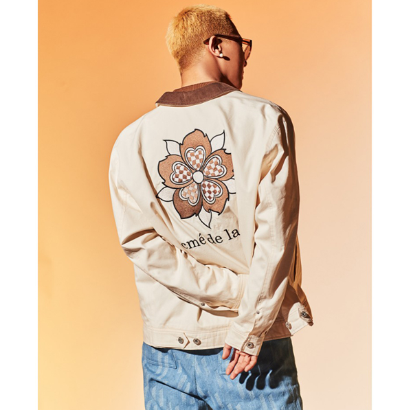 [全款] [ADLV] (限量赠送MINO写真册，赠完为止) FLOWER TRUCKER JACKET [CREAM]_宋旻浩吧