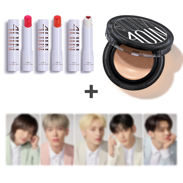 [TXT] TOMORROW X TOGETHER Suit Cut Photo Card_5ea_1set + Heart For Us Lipbalm 3ea + Veil Cover Fit Cushion+Refill #01. Cover Peach