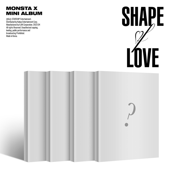 [全款 4CD 套装 裸专][视频签售活动] [KIHYUN] MONSTA X - 迷你专辑 Vol.11 [SHAPE of LOVE] (Love Ver. + Originality Ver. + Vibe Ver. + Everything Ver.)_KiYoo_刘基贤中文首站