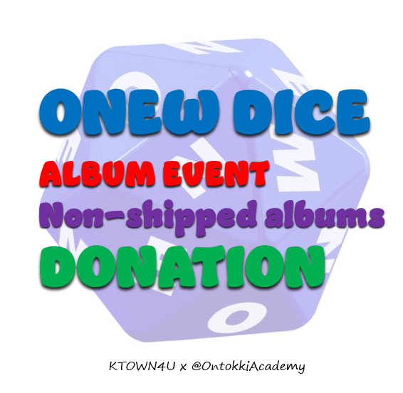 [Donation] Non-shipped Albums Donation for ONEW @OntokkiAcademy