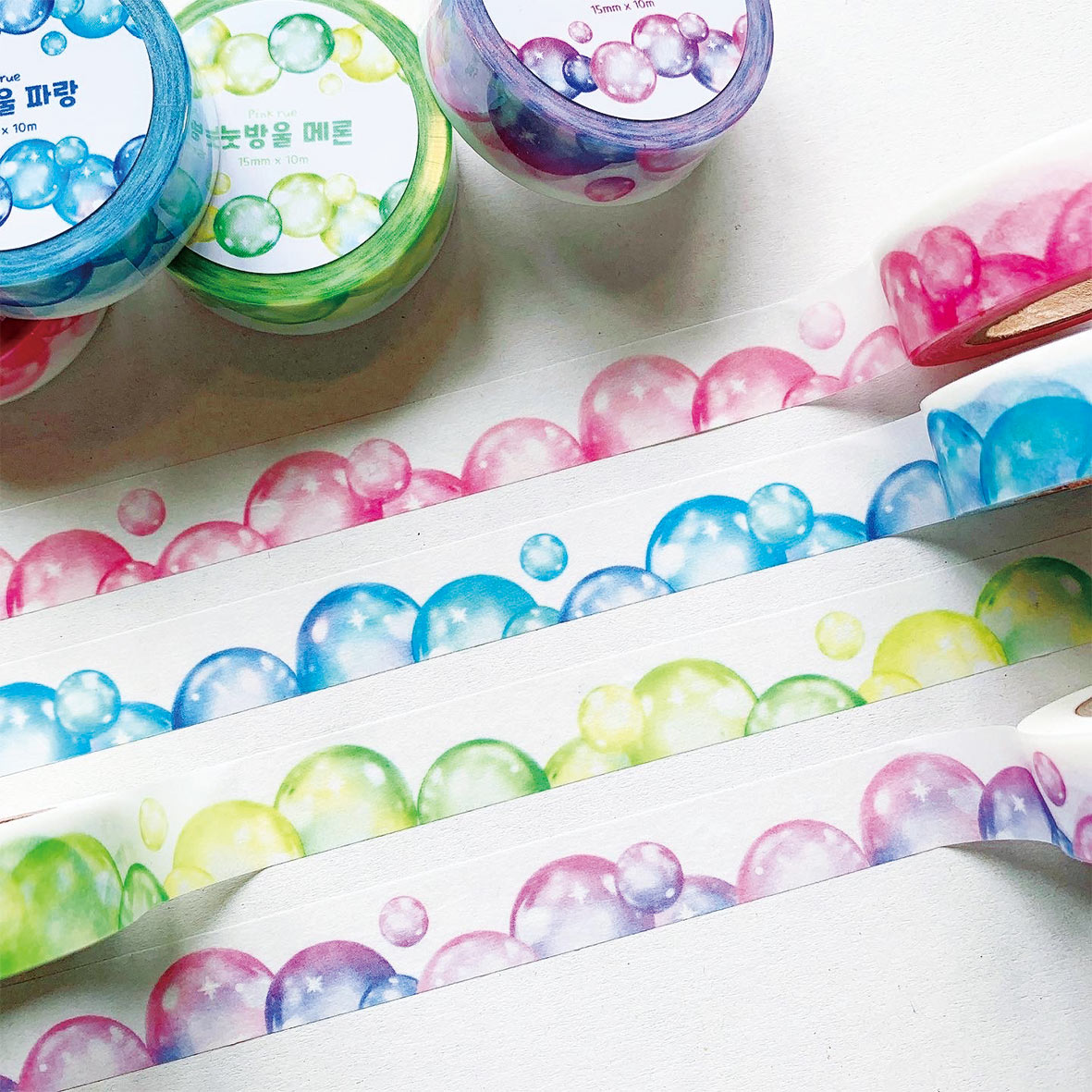 bubble masking tape 4ea+sticker 1ea