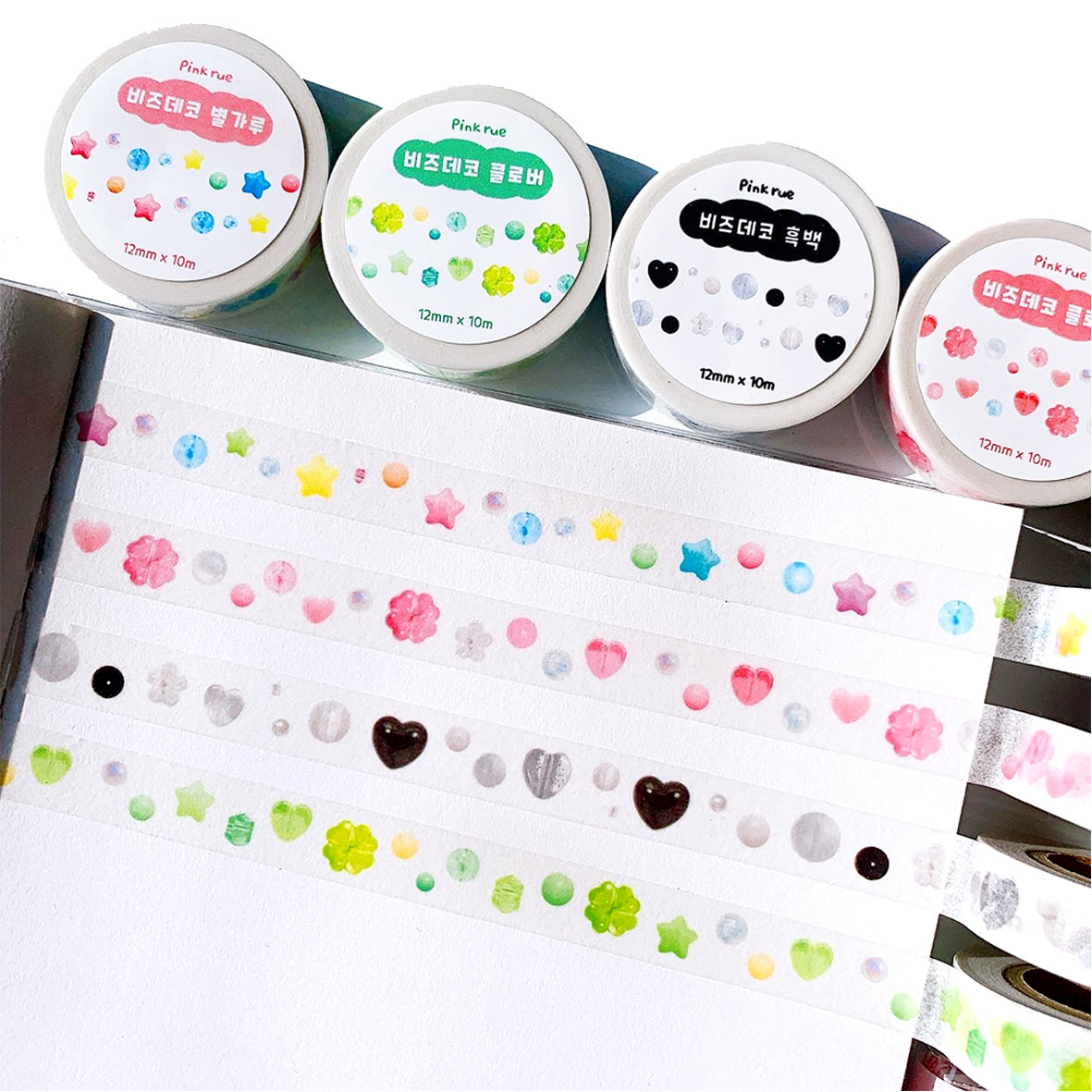 beads masking tape ver.3(4ea)+sticker 1ea