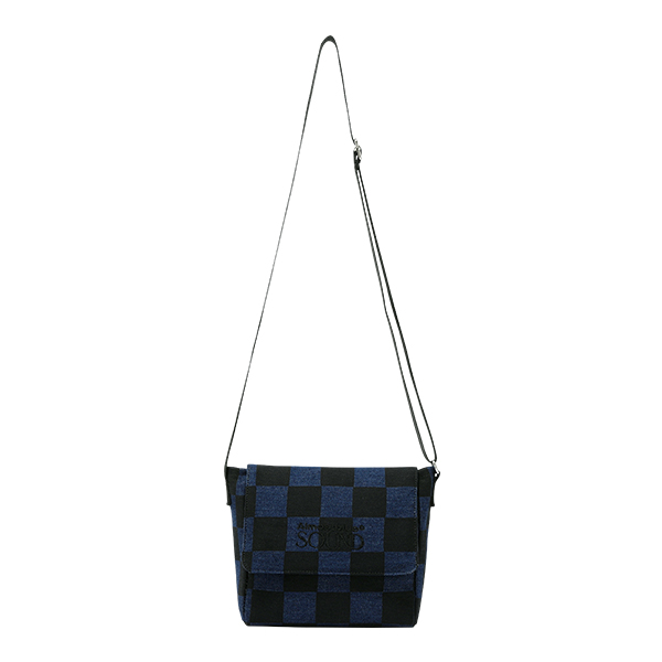 [Almostblue] Checkerboard Mini Cross Bag [Navy][Free]