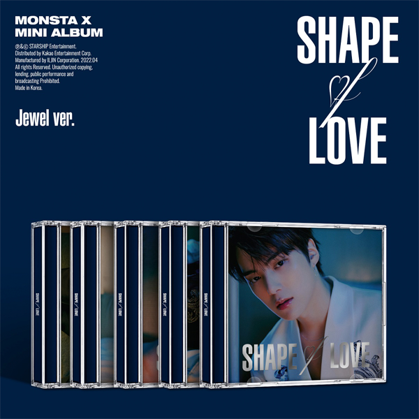 [全款 裸专] MONSTA X - 迷你专辑 11辑 [SHAPE of LOVE] (Jewel Ver.) (随机版本.) *购买多张尽量发不同版本_Trespass_MonstaX资讯博