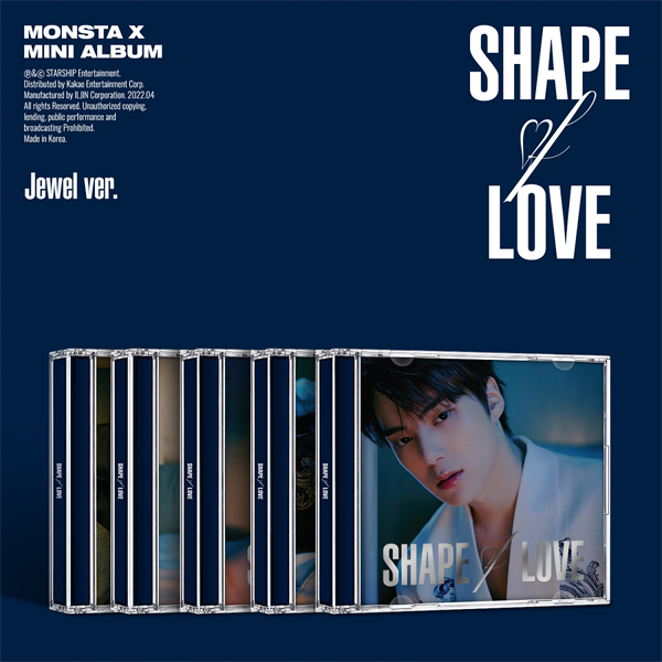 [5CD SET] MONSTA X - Mini Album Vol.11 [SHAPE of LOVE] (Jewel Ver.) (MINHYUK Ver.+ KIHYUN Ver. + HYUNGWON Ver. + JOOHONEY Ver.+ I.M Ver.)