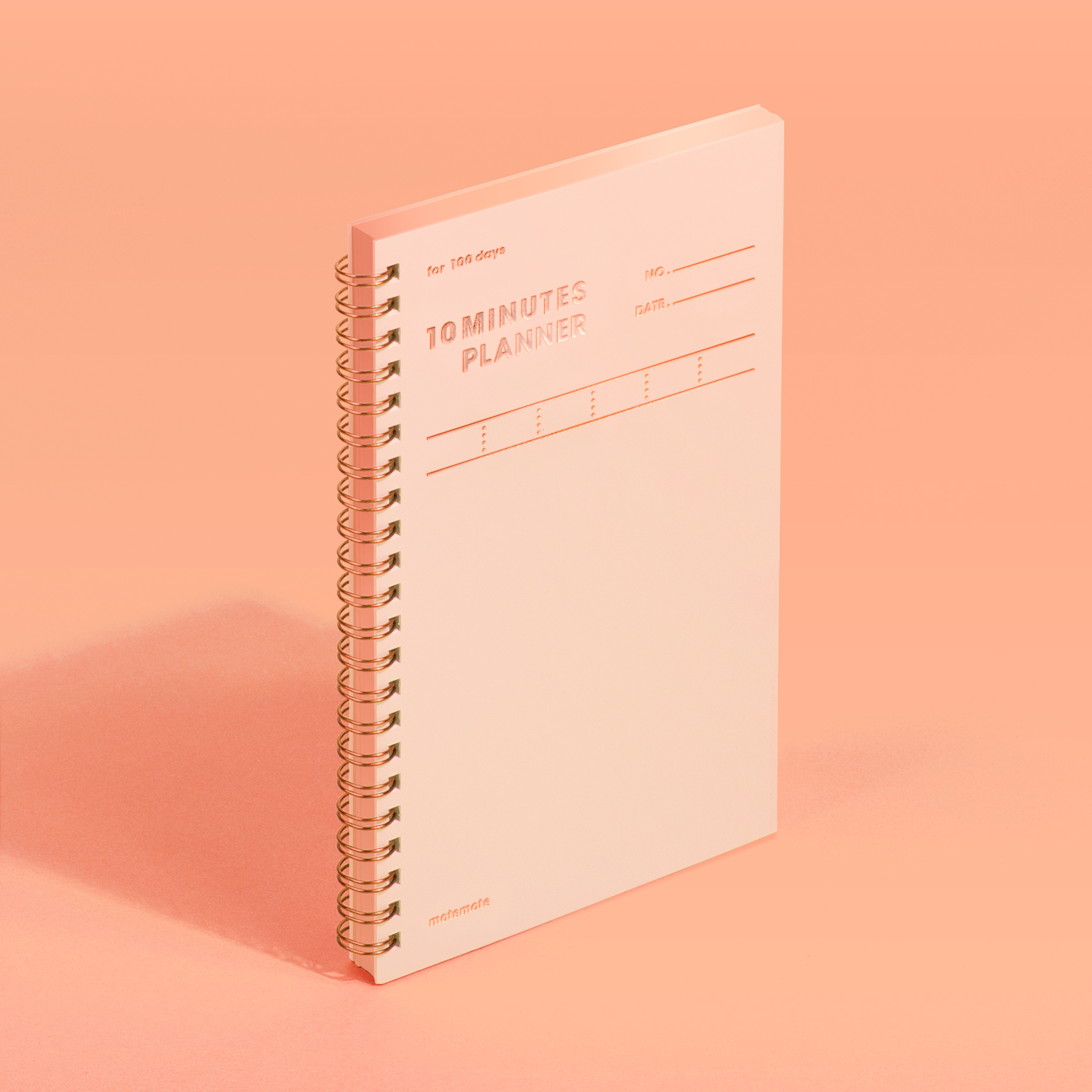 10minutes planner for 100days_shine peach