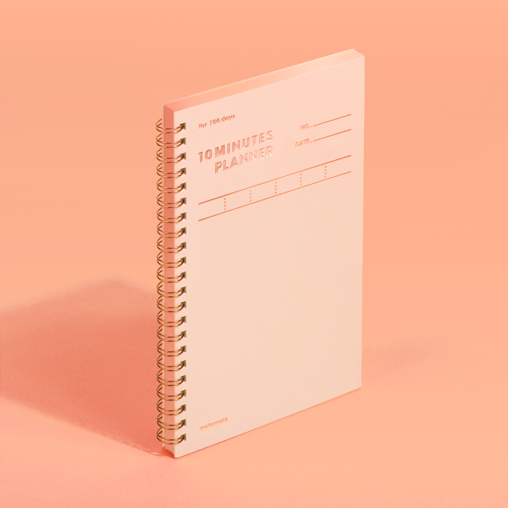 [motemote] 10minutes planner for 100days_shine peach