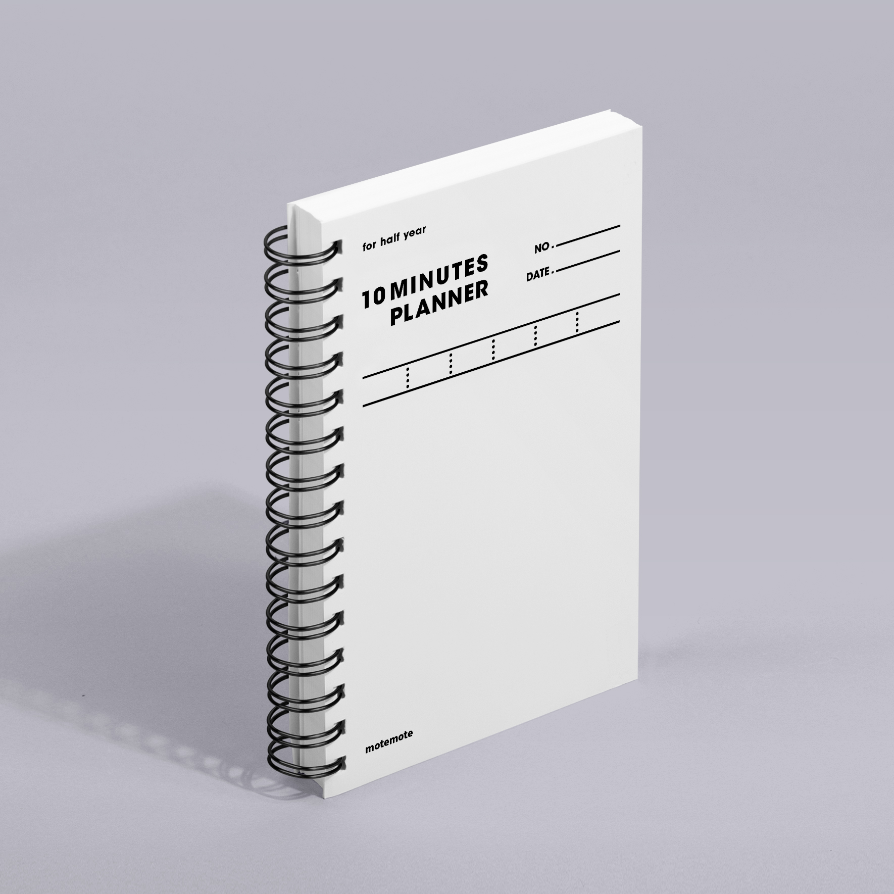 [motemote] 10minutes planner for half year_white