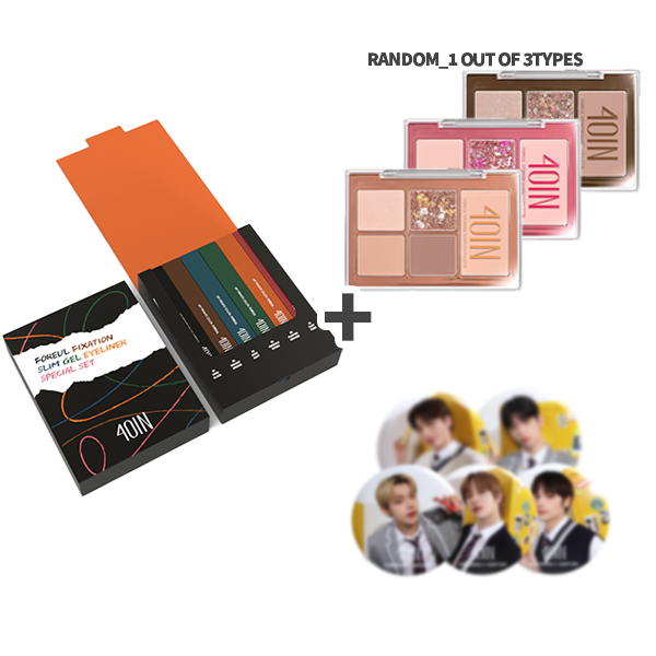 [TXT Hand Mirror (5p) Giveaway] Fixation Slim Gel Eyeliner Special Set (6types)+Stonism Shadow Palette_Random_1 Out Of 3