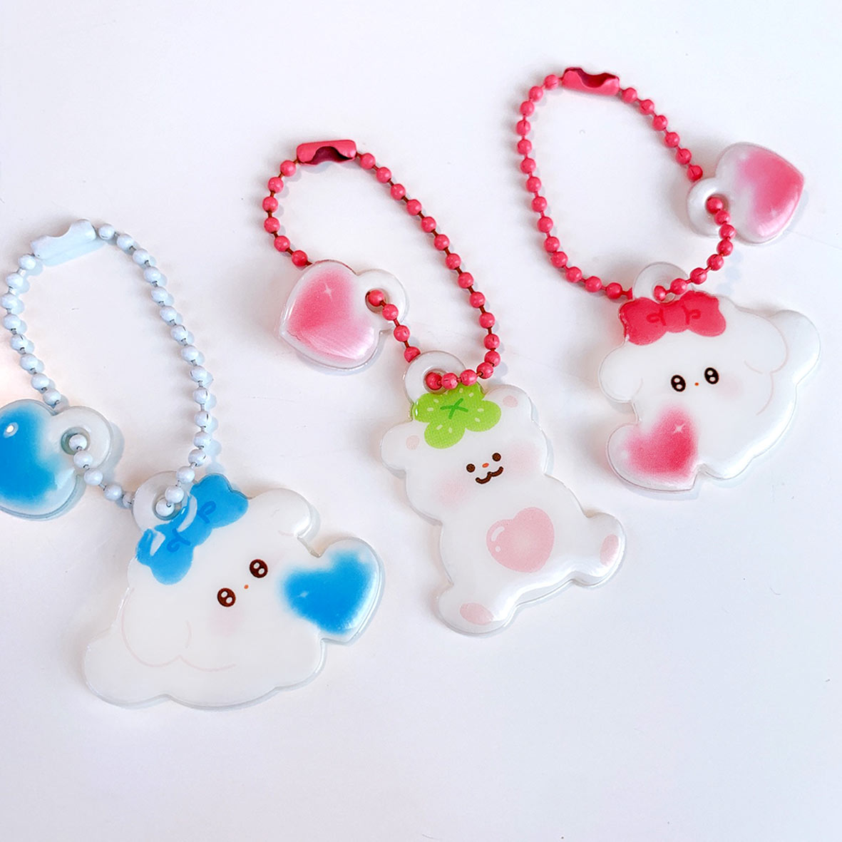 pink rue malang heart keyring(3type)