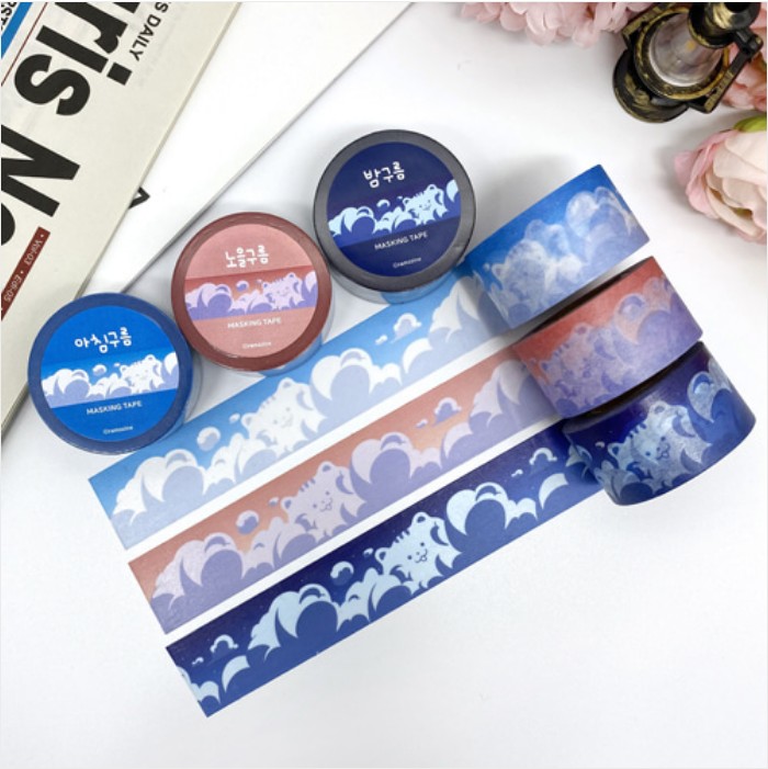 [Ramzzine] sunset cloud masking tape 25mm