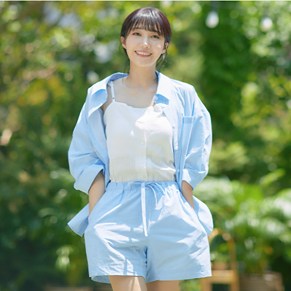 (Jung Eun Ji) Bare Skin Cotton Salad Shirt [2colors]