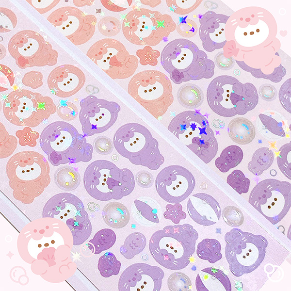 OKIKI seal teddy bear sticker