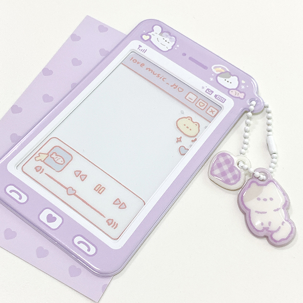 OKIKI phone photo holder_purple
