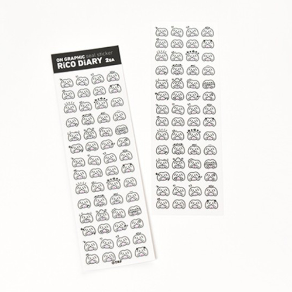 TRF rico diary seal sticker_BLACK