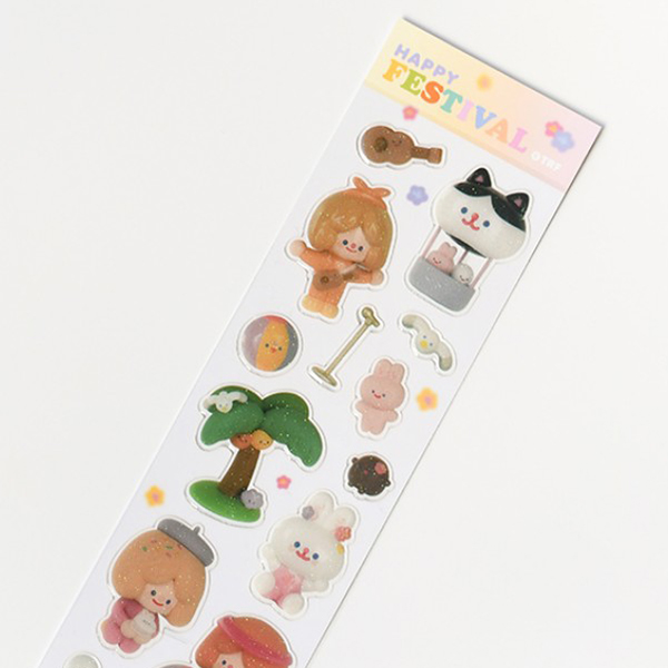 TRF happy joy seal sticker_CLEAR AURORA