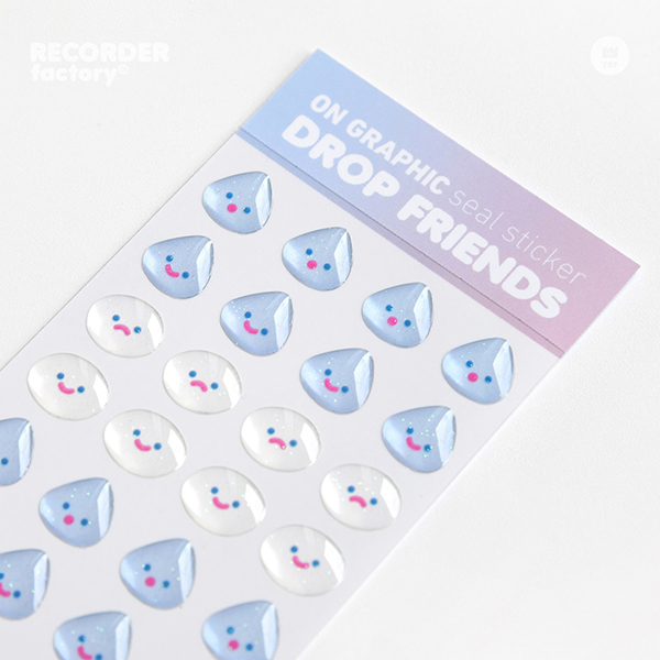 TRF drop friends seal sticker_CLEAR AURORA
