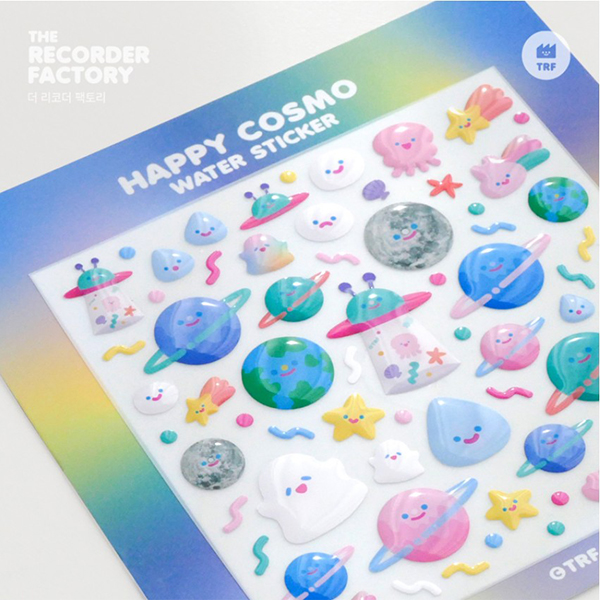 TRF happy cosmo water sticker