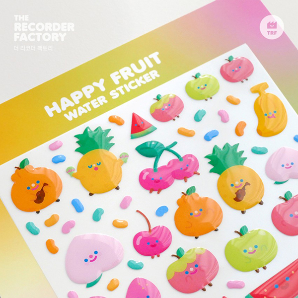 TRF happy fruit friends water sticker