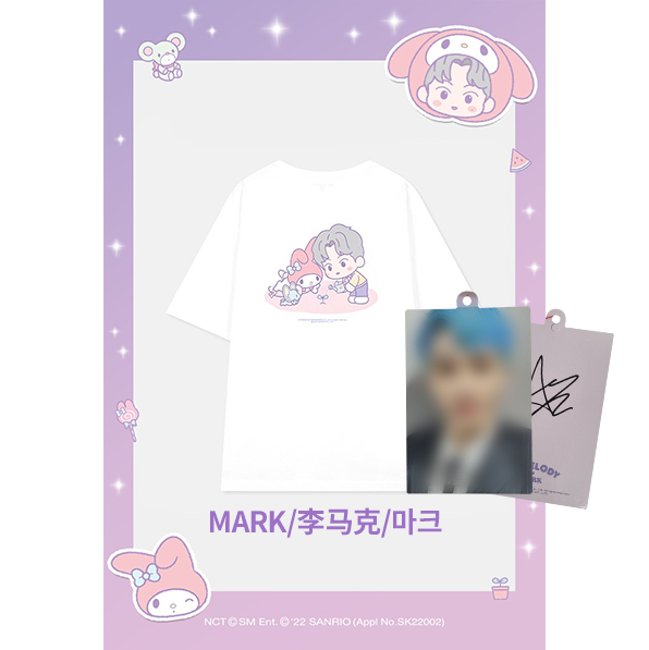 (NCT MARKxSanrio)(Gift-Photo Tag 1p) Short Sleeve T-Shirts [Pink]