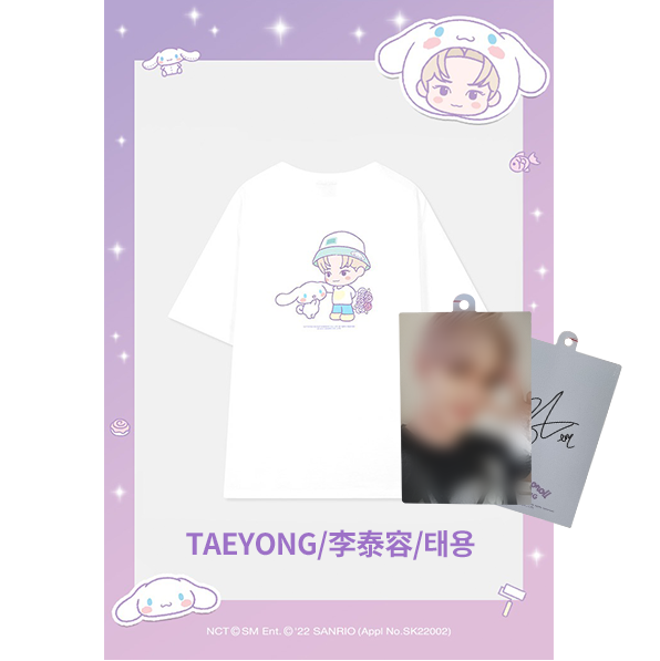 (NCT TAEYONGxSanrio)(Gift-Photo Tag 1p) Short Sleeve T-Shirts [White]