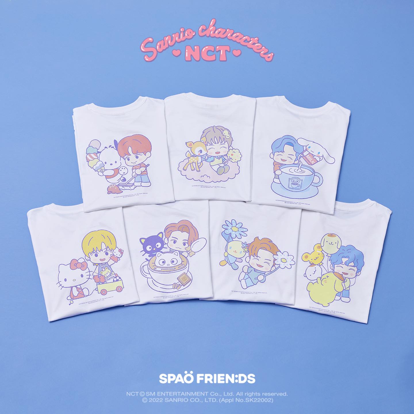 (NCT JENOxSanrio)(Gift-Photo Tag 1p) Short Sleeve T-Shirts [White]