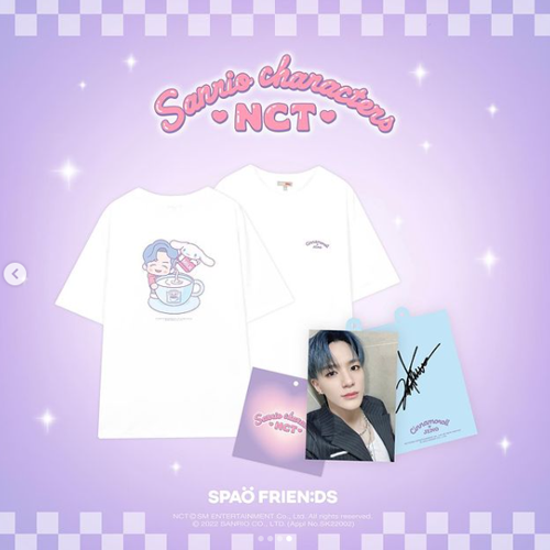 (NCT JENOxSanrio)(Gift-Photo Tag 1p) Short Sleeve T-Shirts [White]