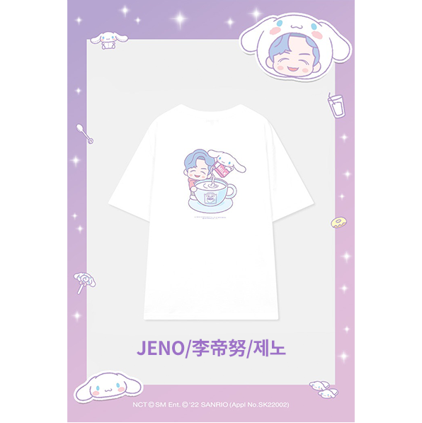 (NCT JENOxSanrio)(Gift-Photo Tag 1p) Short Sleeve T-Shirts [White]